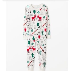 Hanna Andersson Kids Crayola® Color Your Dreams Holiday Long John Pajama Set 4
